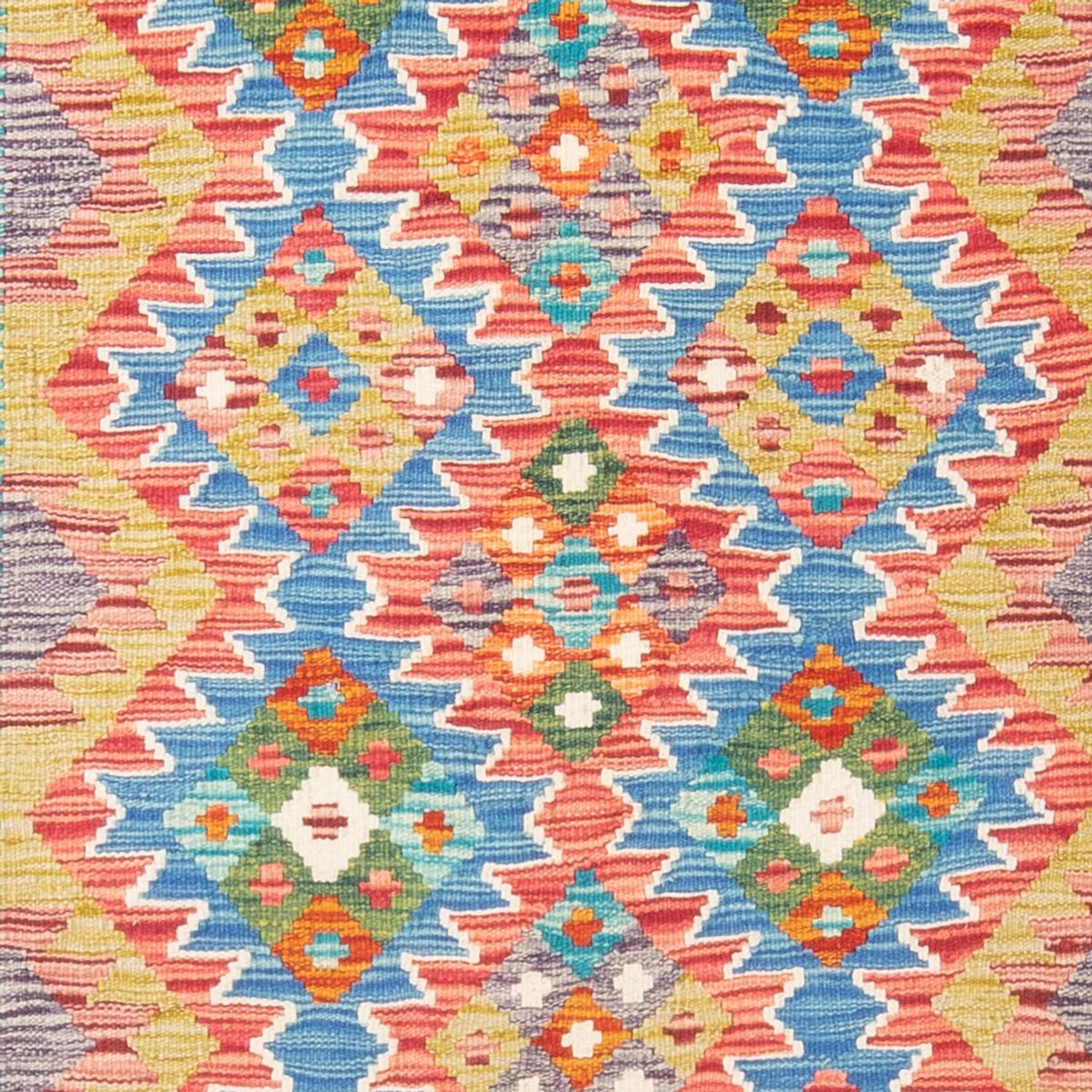 Kelim Carpet - Splash - 196 x 152 cm - flerfarvet