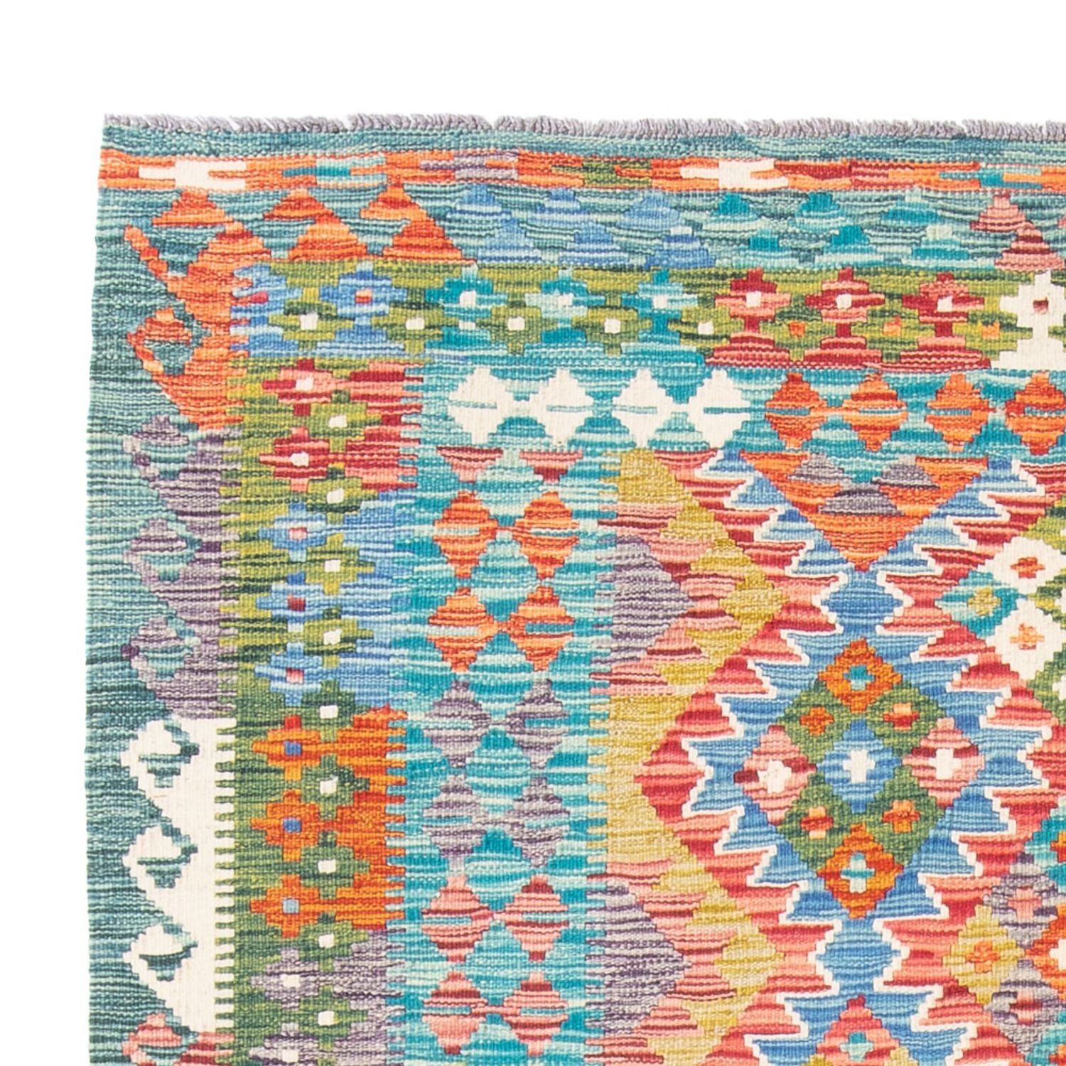 Kelim Carpet - Splash - 196 x 152 cm - flerfarvet