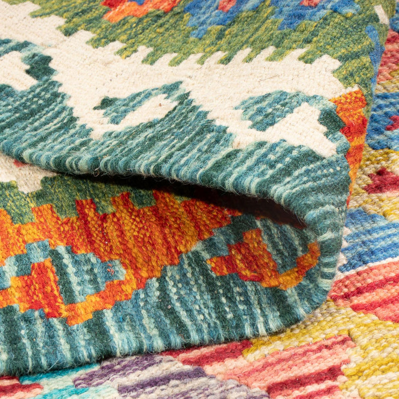 Kelim Carpet - Splash - 196 x 152 cm - flerfarvet