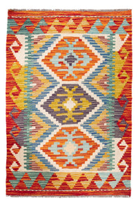 Kelim Carpet - Splash - 91 x 62 cm - flerfarvet