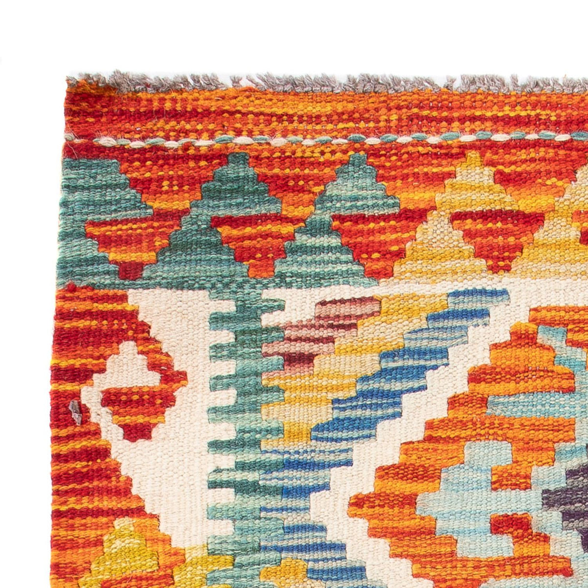 Kelim Carpet - Splash - 91 x 62 cm - flerfarvet