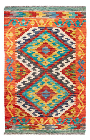 Kelim Carpet - Splash - 90 x 60 cm - flerfarvet