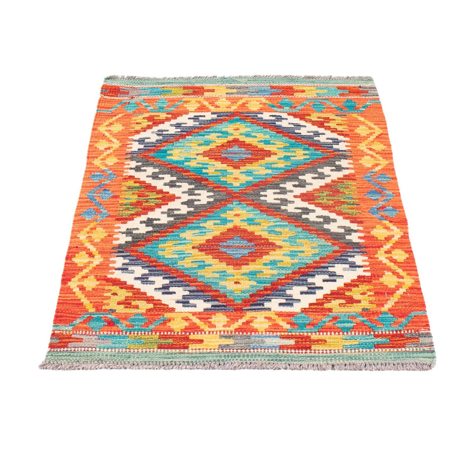 Kelim Carpet - Splash - 90 x 60 cm - flerfarvet