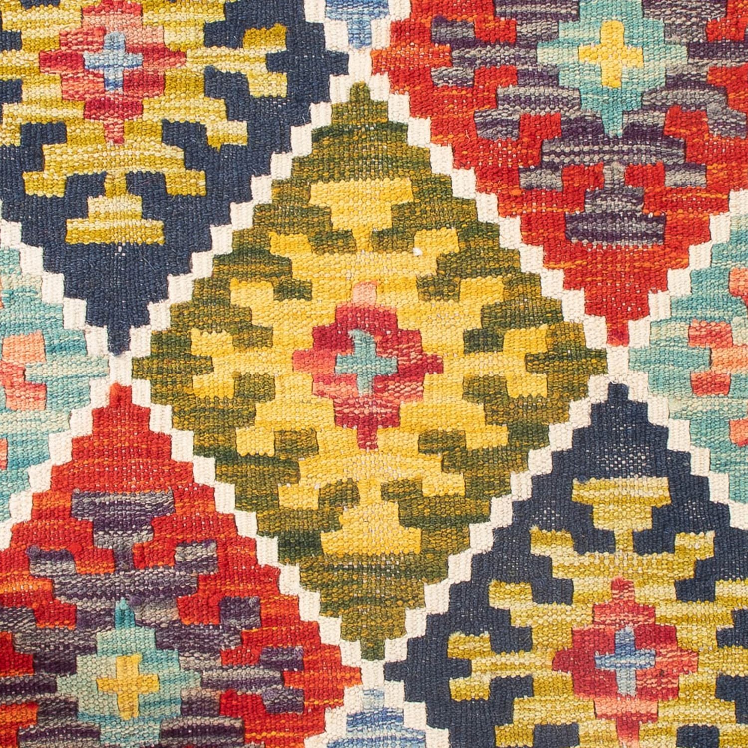 Kelim Carpet - Splash - 93 x 65 cm - flerfarvet