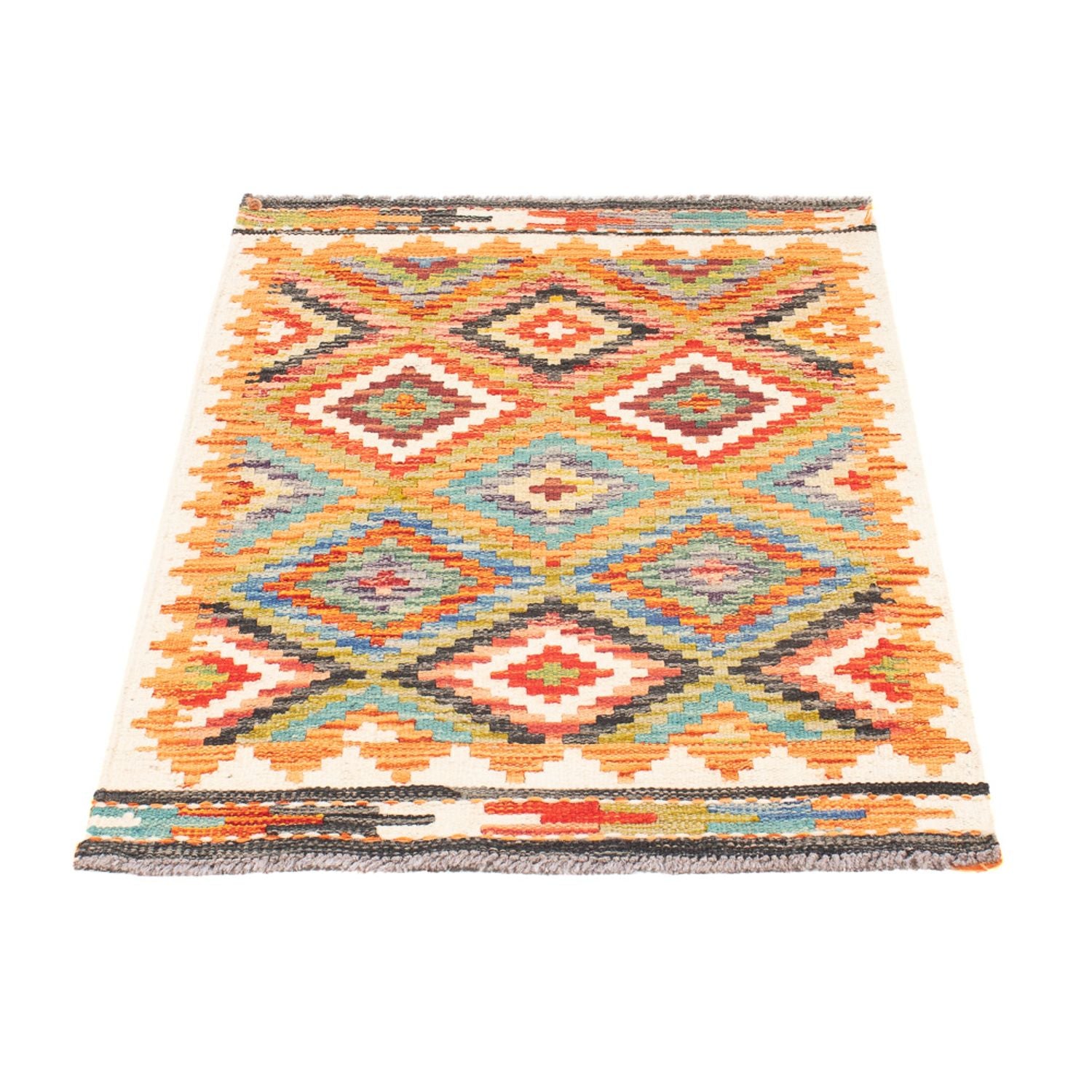 Kelim Carpet - Splash - 98 x 60 cm - flerfarvet