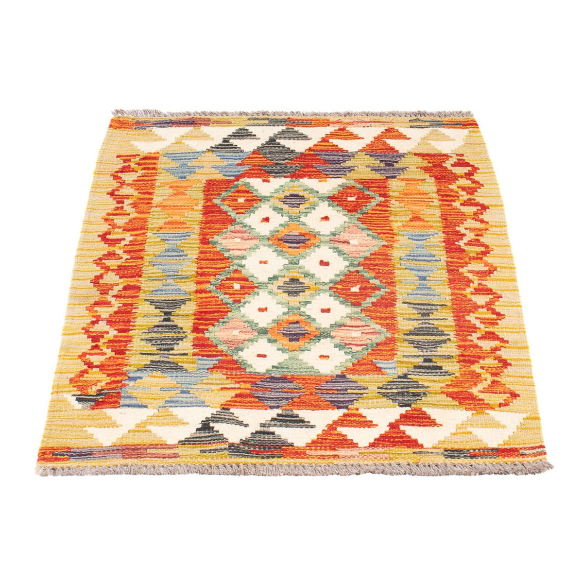 Kelim Carpet - Splash - 87 x 60 cm - flerfarvet