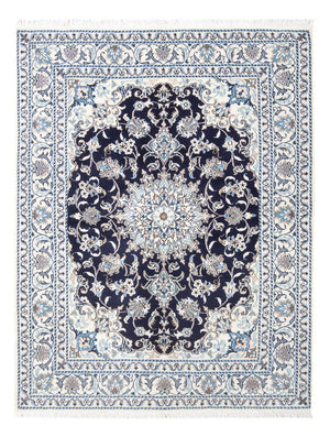 Persisk tæppe - Nain - 202 x 144 cm - mørkeblå