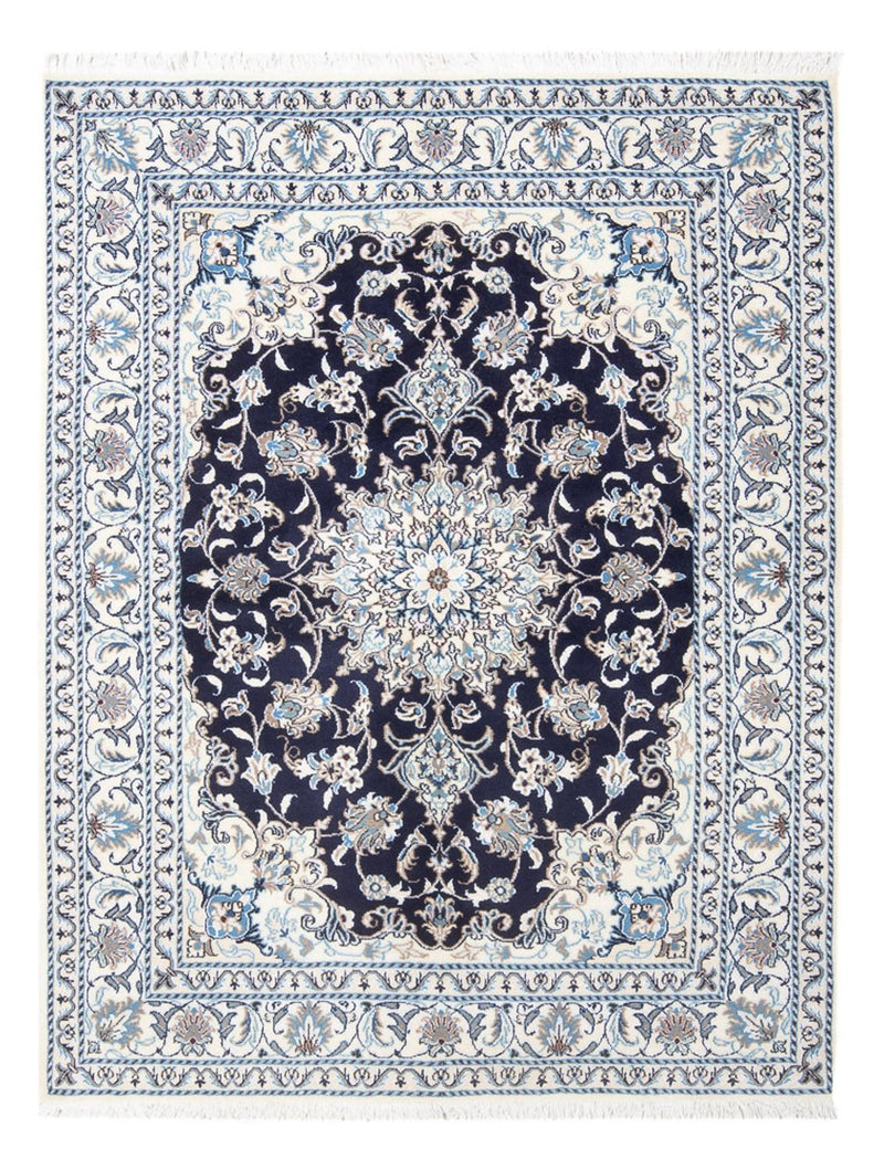 Persisk tæppe - Nain - 202 x 144 cm - mørkeblå
