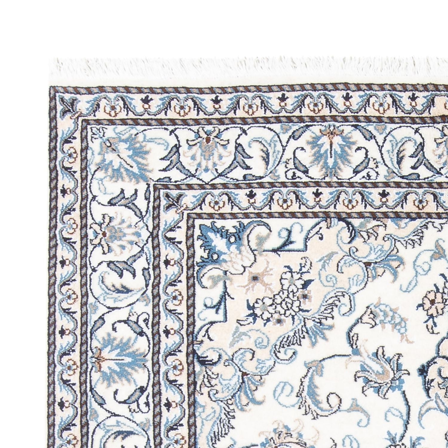Persisk tæppe - Nain - 206 x 144 cm - creme