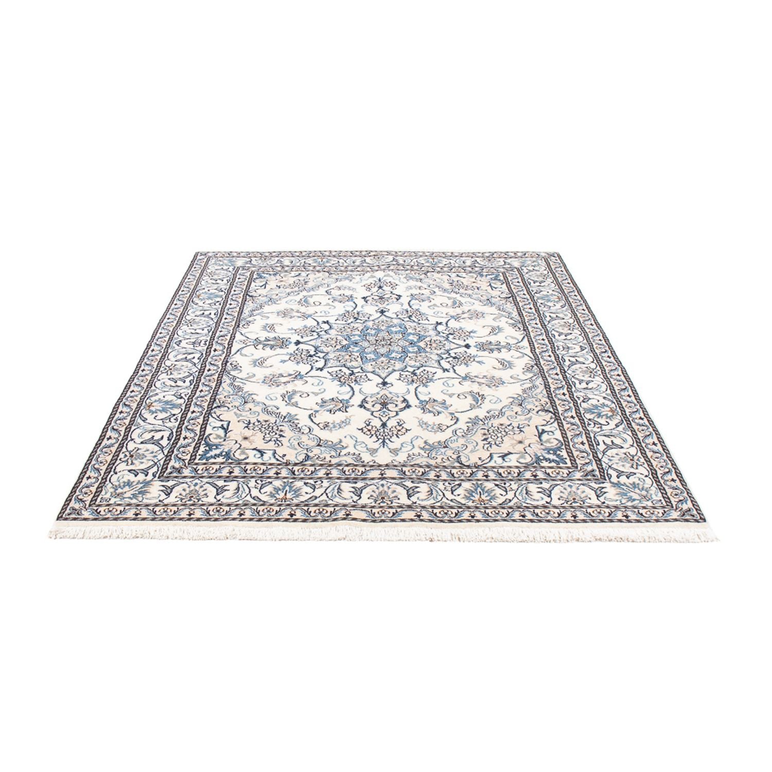 Persisk tæppe - Nain - 206 x 144 cm - creme
