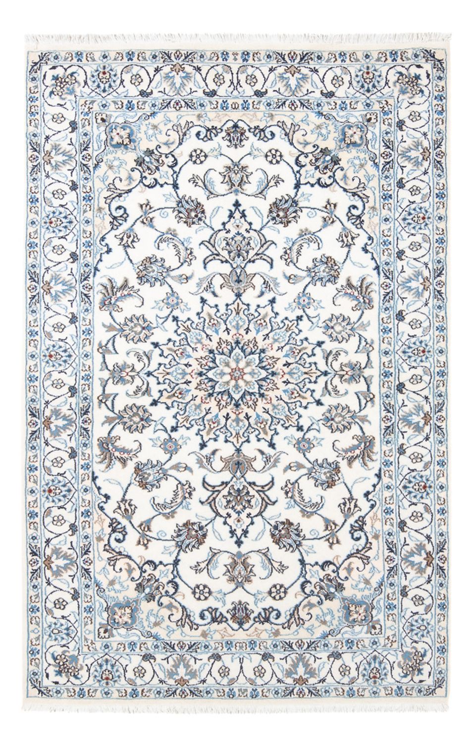 Persisk tæppe - Nain - 205 x 124 cm - creme