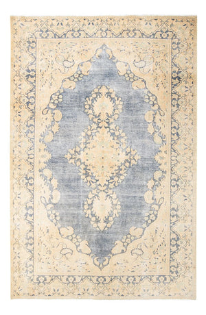 Vintage tæppe - 225 x 147 cm - lyseblå