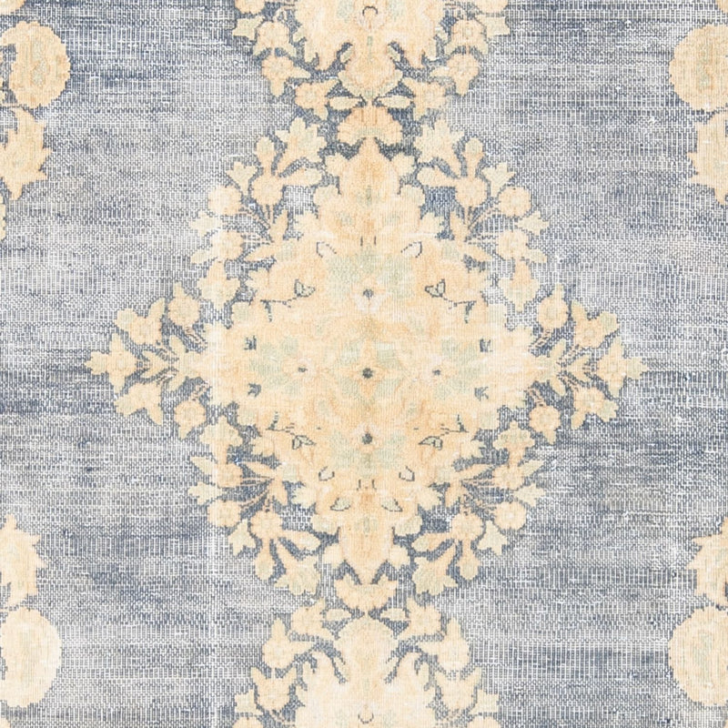 Vintage tæppe - 225 x 147 cm - lyseblå