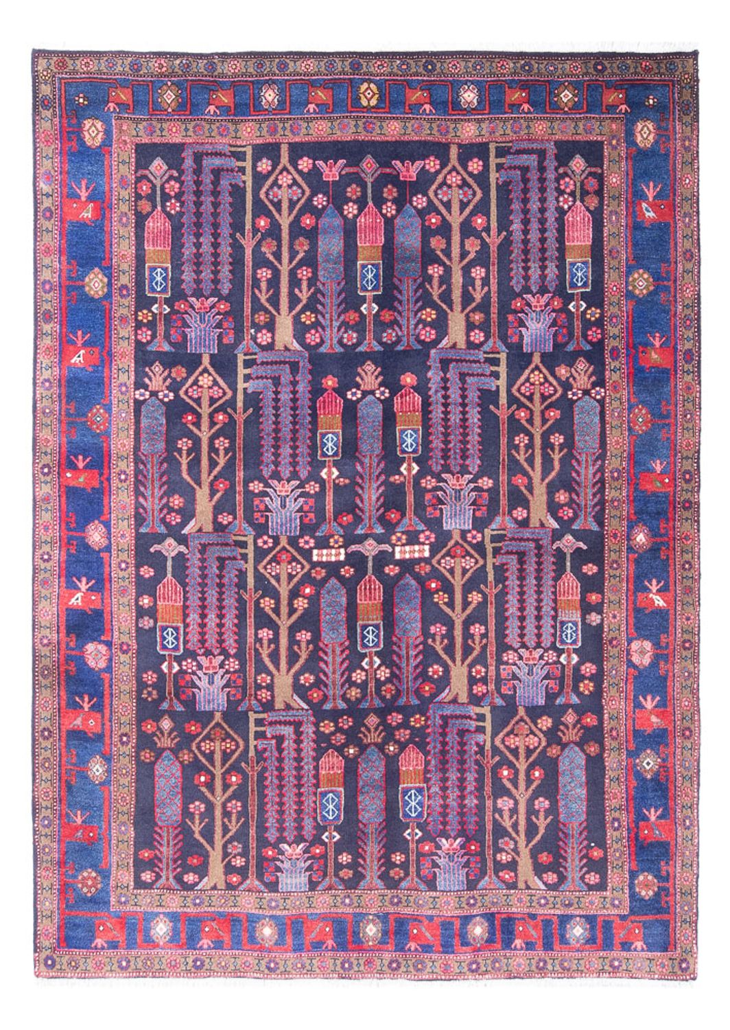 Persisk tæppe - Nomadisk - 230 x 160 cm - lilla