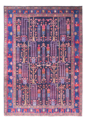 Persisk tæppe - Nomadisk - 230 x 160 cm - lilla