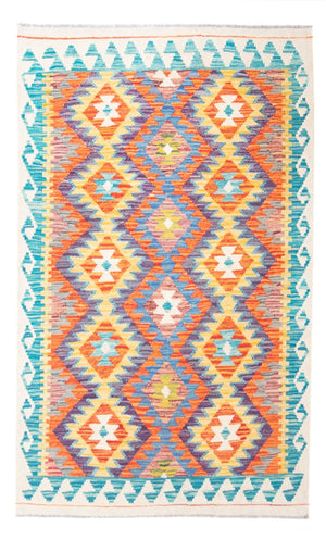 Kelim Carpet - Splash - 155 x 102 cm - flerfarvet