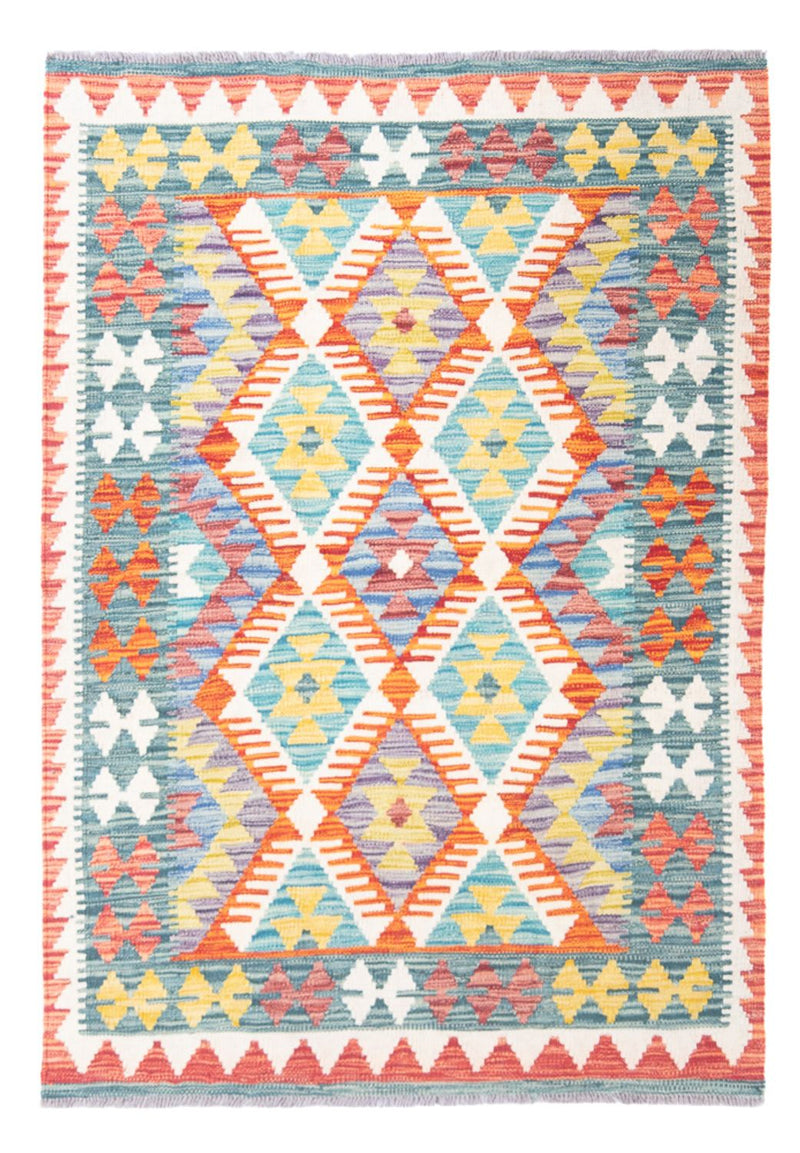 Kelim Carpet - Splash - 150 x 110 cm - flerfarvet