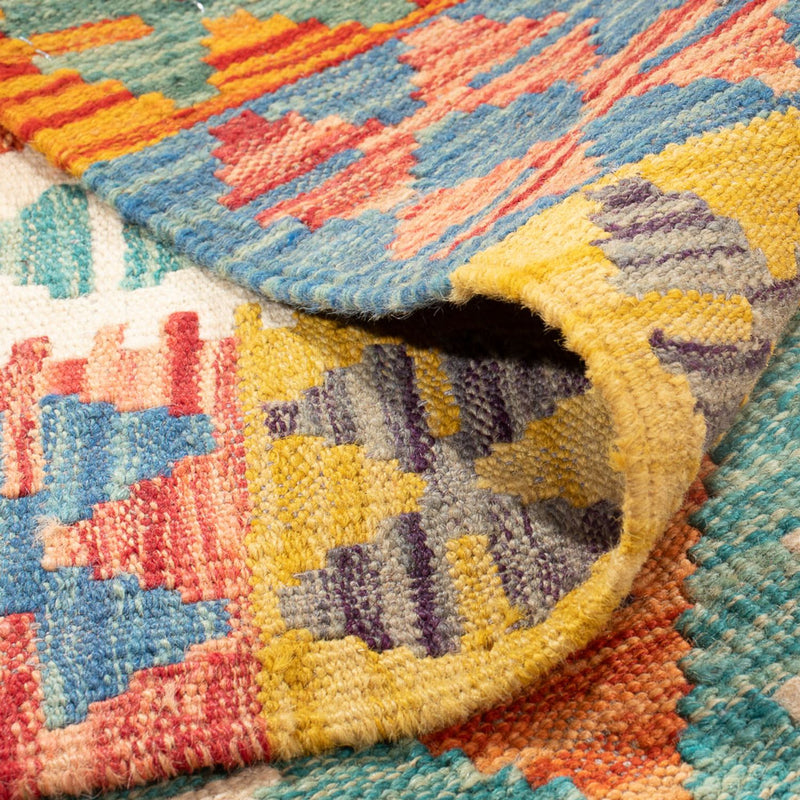 Kelim Carpet - Splash - 145 x 106 cm - flerfarvet