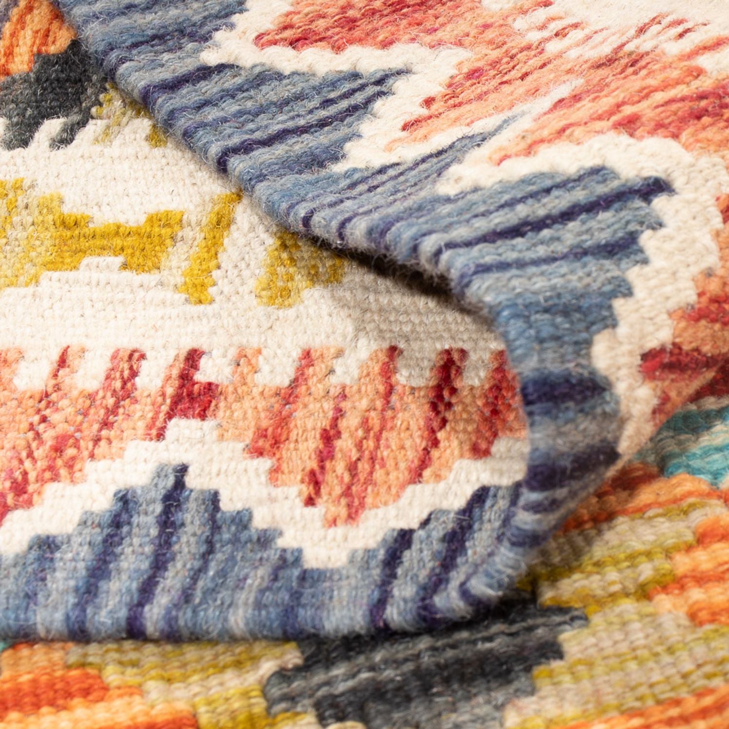 Kelim Carpet - Splash - 156 x 105 cm - flerfarvet