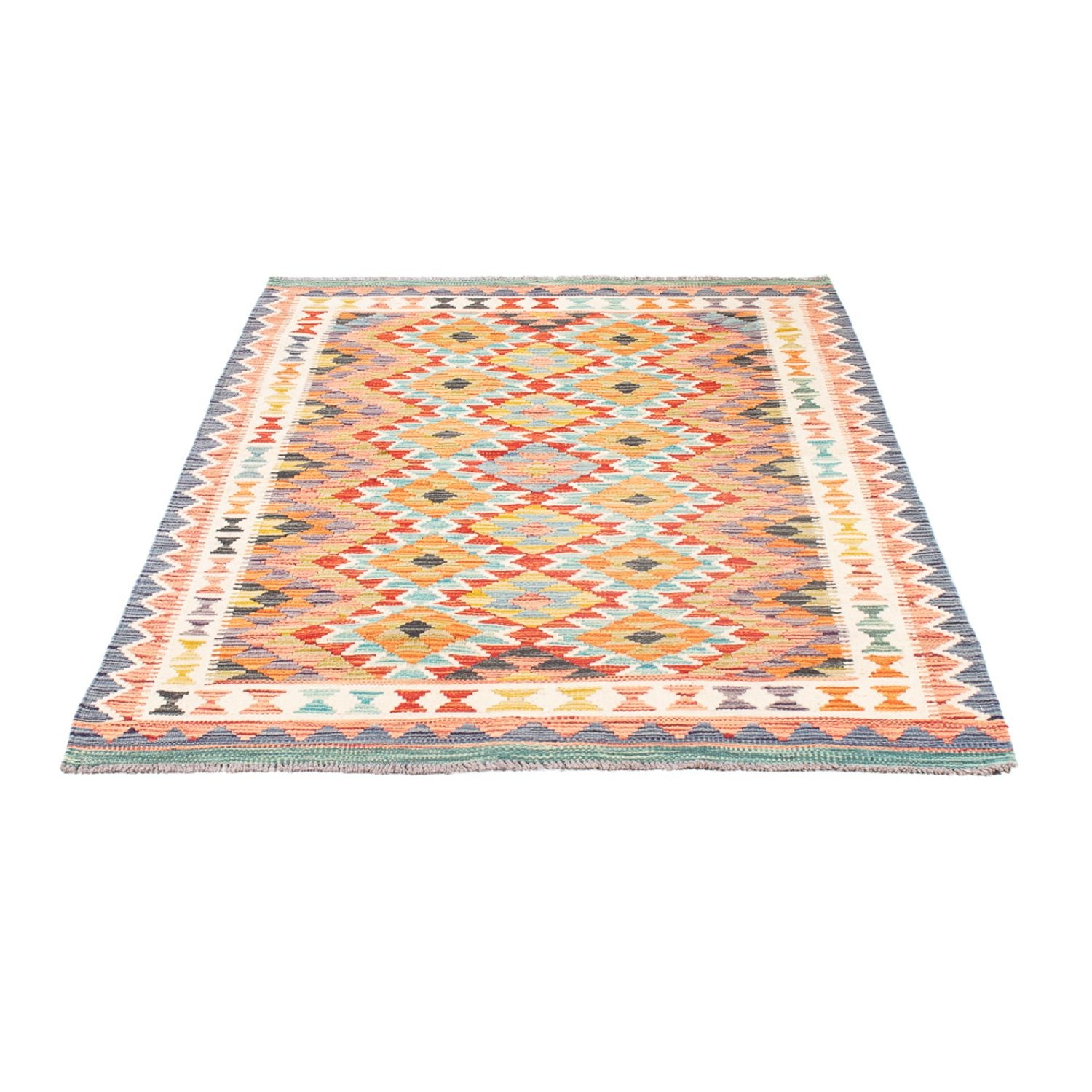 Kelim Carpet - Splash - 156 x 105 cm - flerfarvet