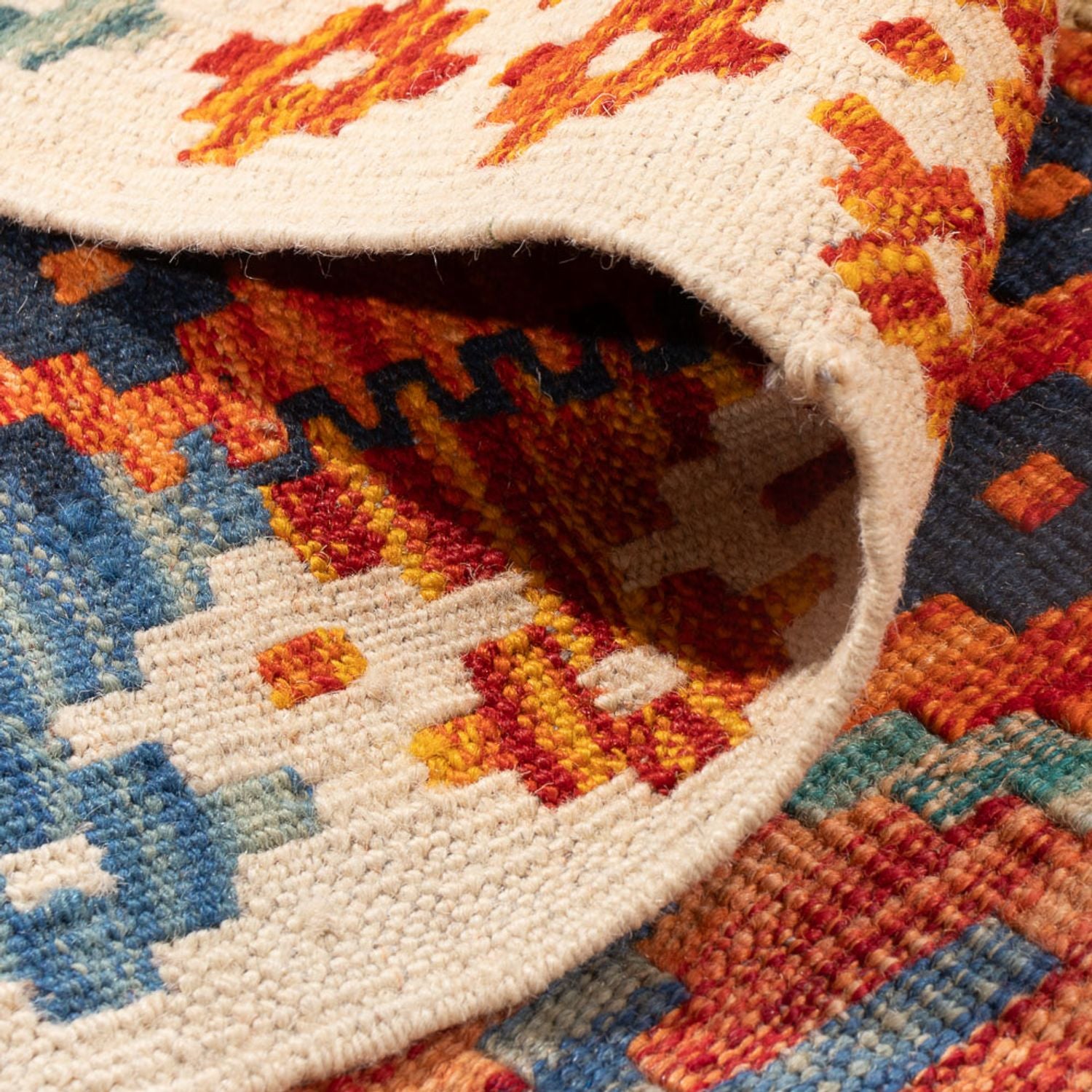 Kelim Carpet - Splash - 150 x 99 cm - flerfarvet