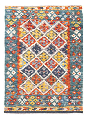 Kelim Carpet - Splash - 152 x 103 cm - flerfarvet