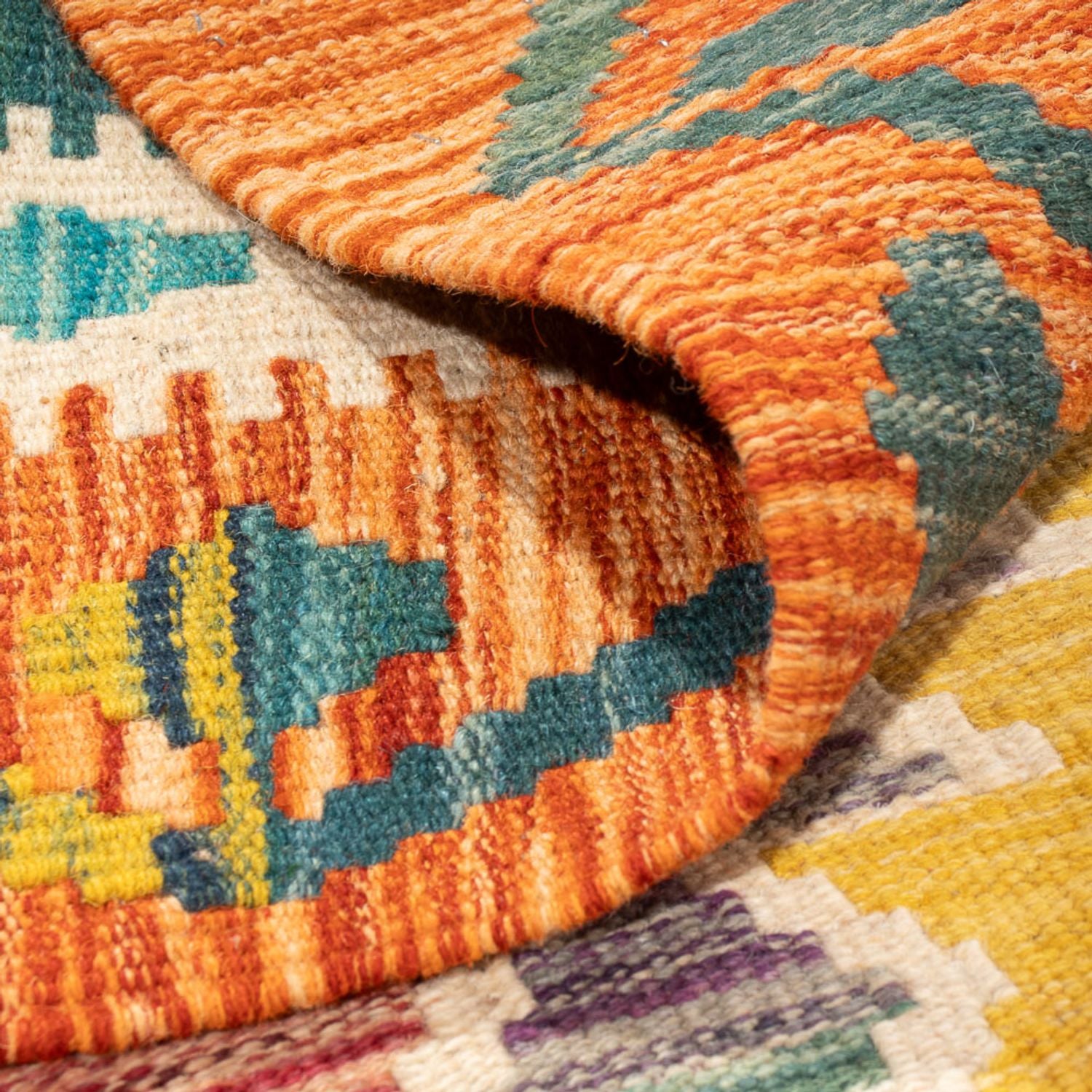 Kelim Carpet - Splash - 147 x 100 cm - flerfarvet