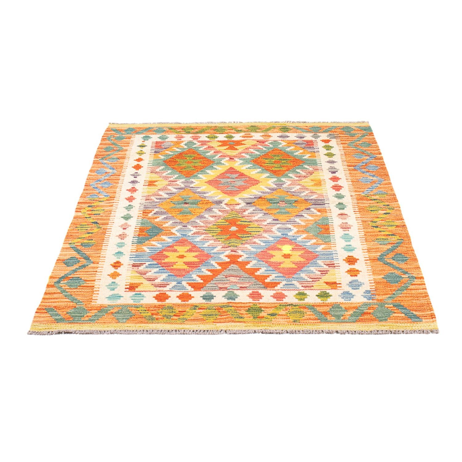 Kelim Carpet - Splash - 147 x 100 cm - flerfarvet