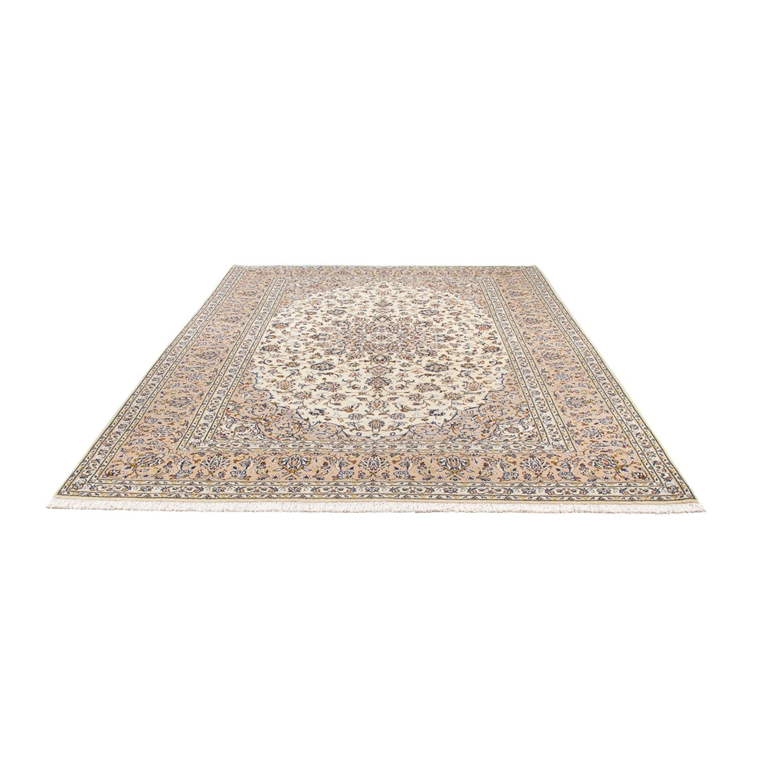 Persisk tæppe - Keshan - 308 x 205 cm - creme