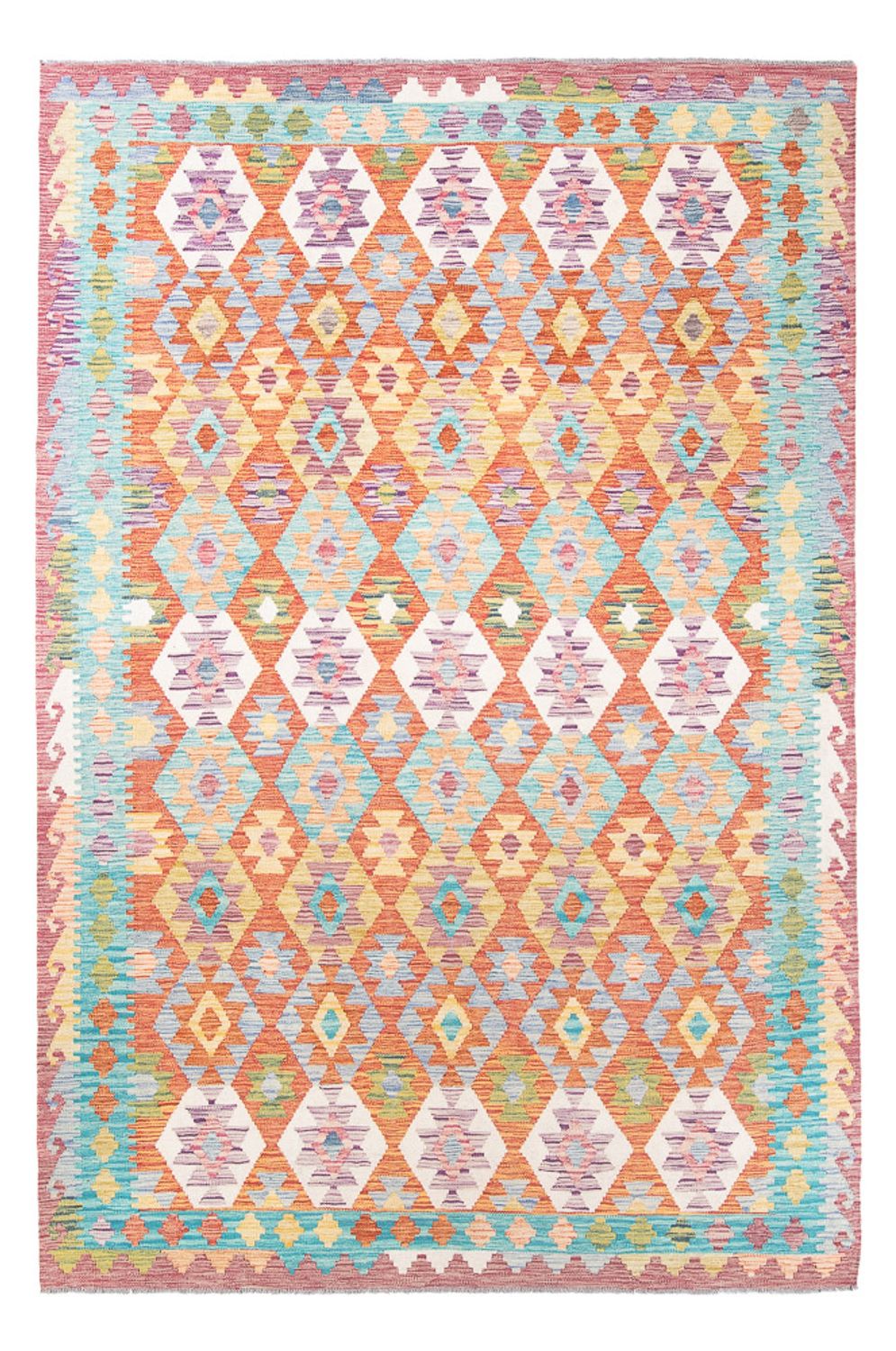 Kelim Carpet - Splash - 298 x 199 cm - flerfarvet