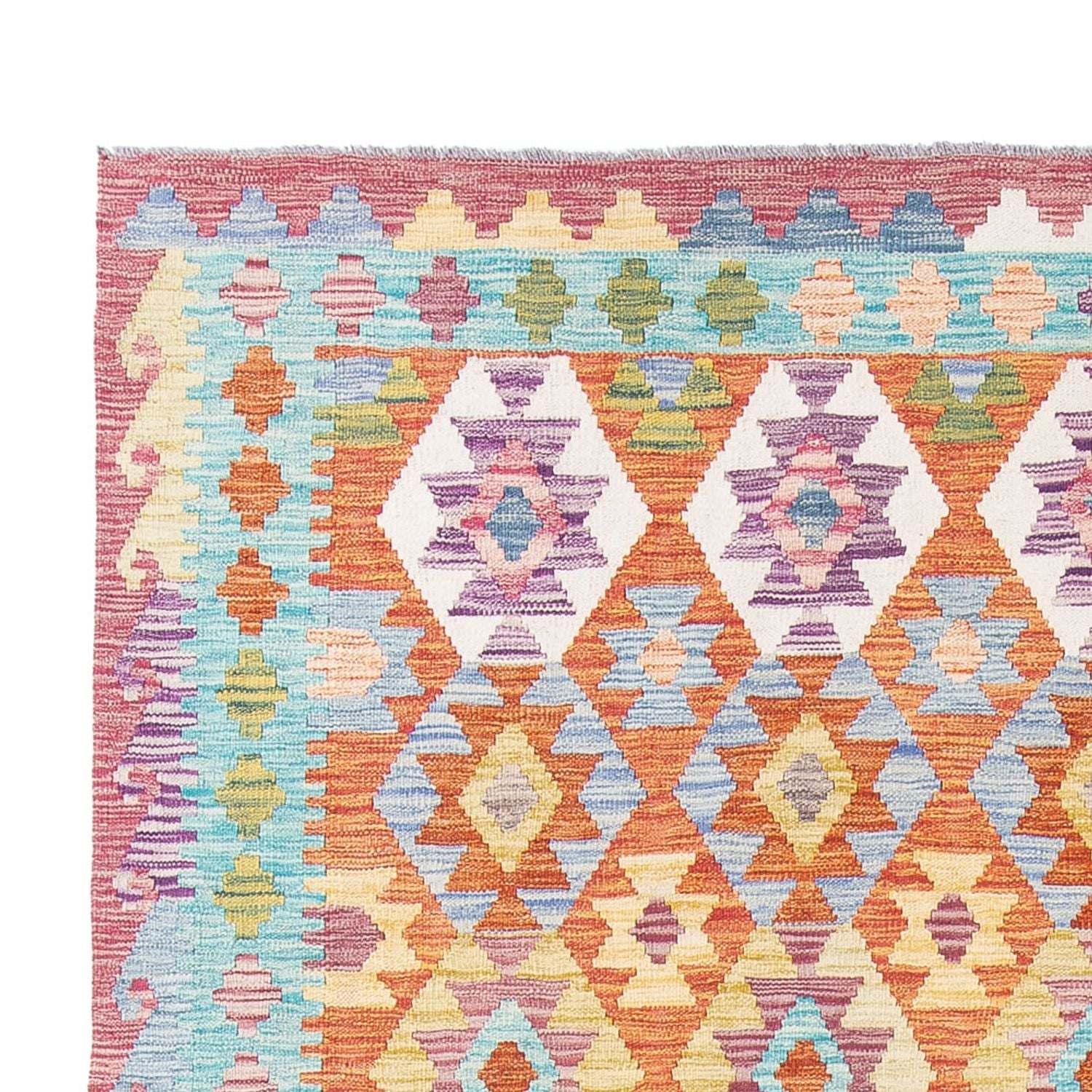 Kelim Carpet - Splash - 298 x 199 cm - flerfarvet