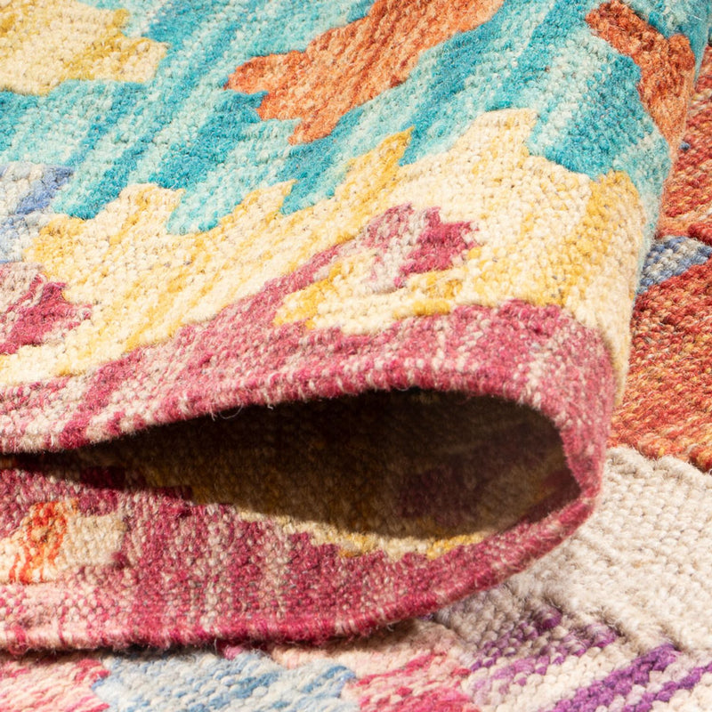 Kelim Carpet - Splash - 298 x 199 cm - flerfarvet