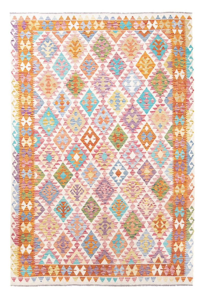 Kelim Carpet - Splash - 291 x 198 cm - flerfarvet