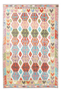 Kelim Carpet - Splash - 305 x 203 cm - flerfarvet