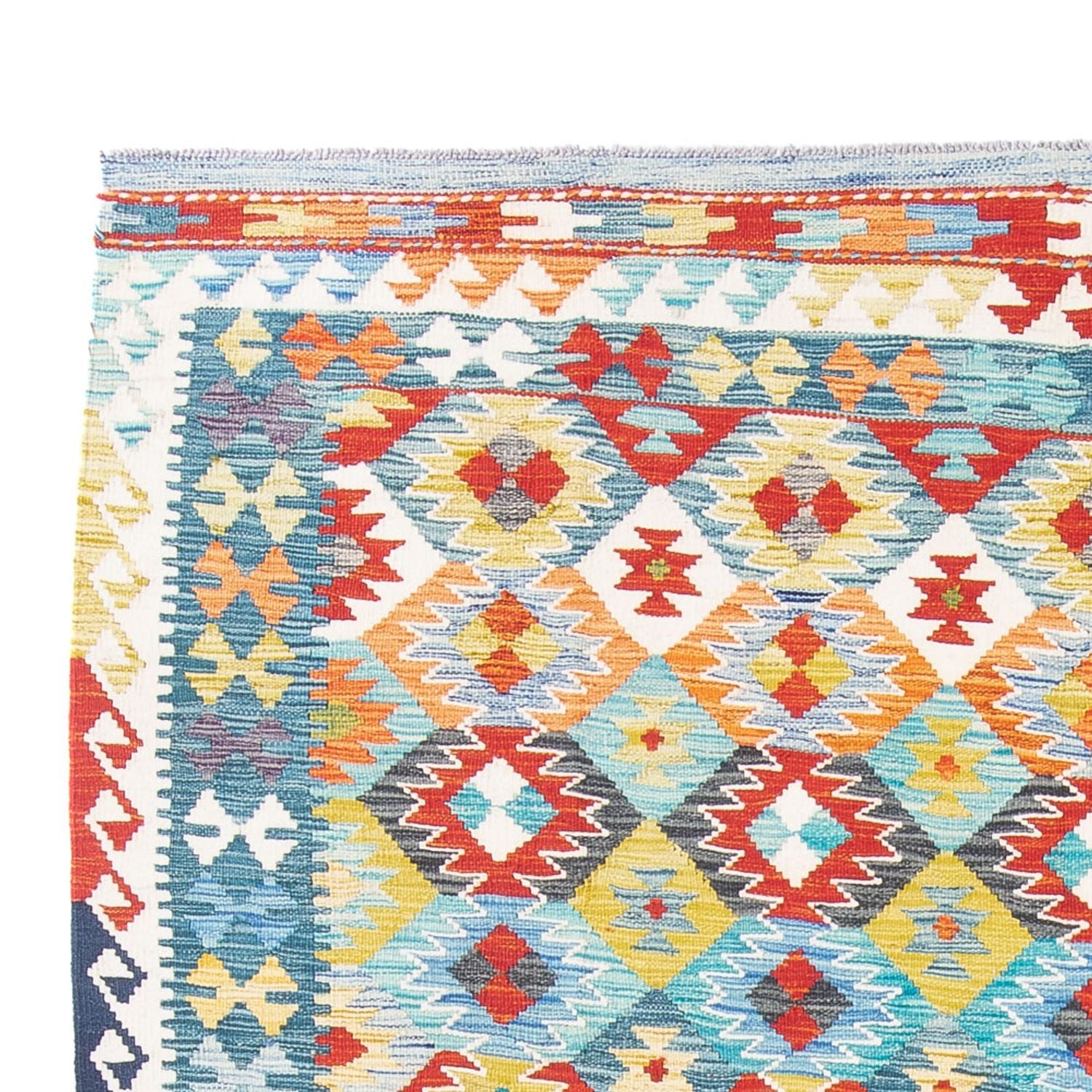 Kelim Carpet - Splash - 290 x 202 cm - flerfarvet