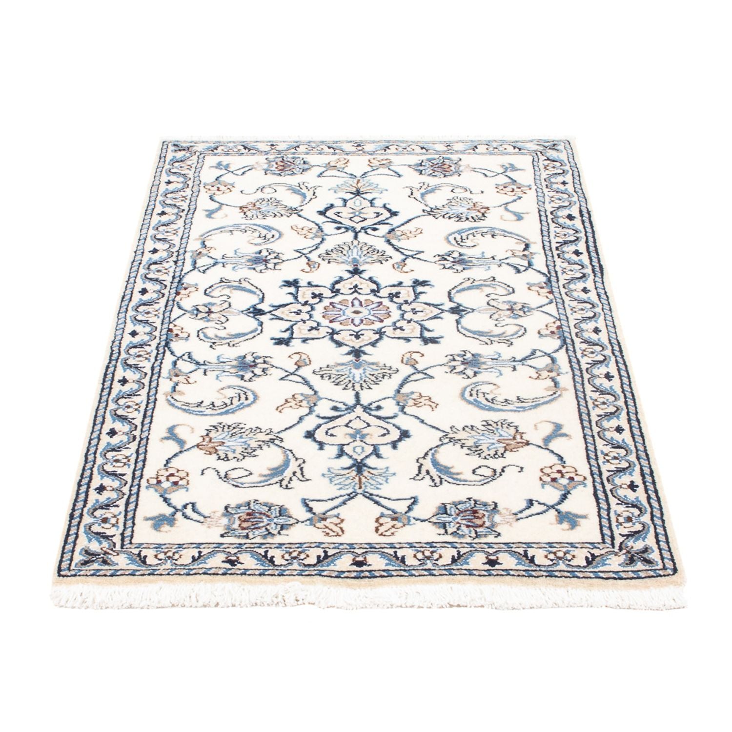 Persisk tæppe - Nain - 127 x 67 cm - creme