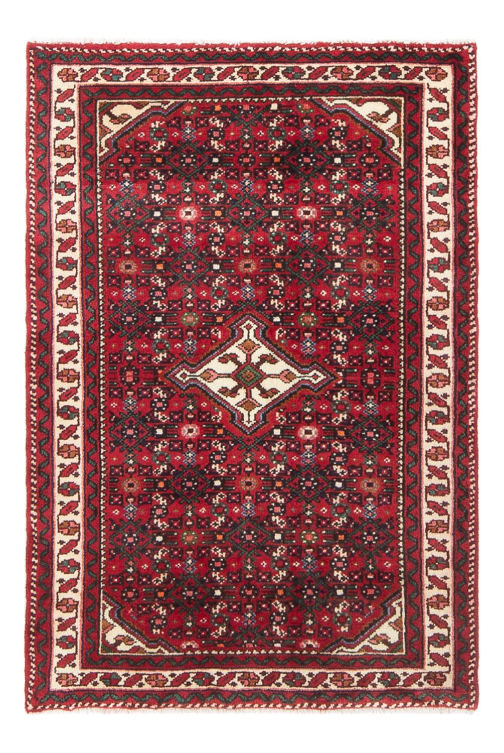 Persisk tæppe - Nomadisk - 122 x 80 cm - mørkerød