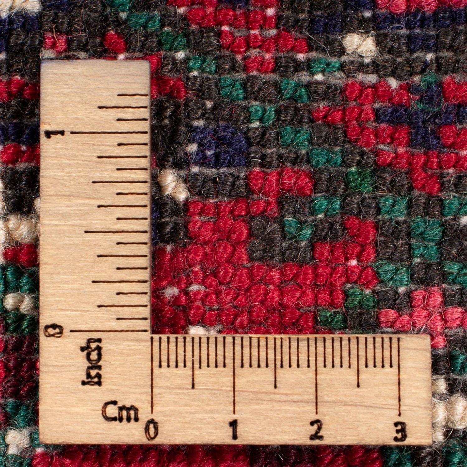 Persisk tæppe - Nomadisk - 122 x 80 cm - mørkerød