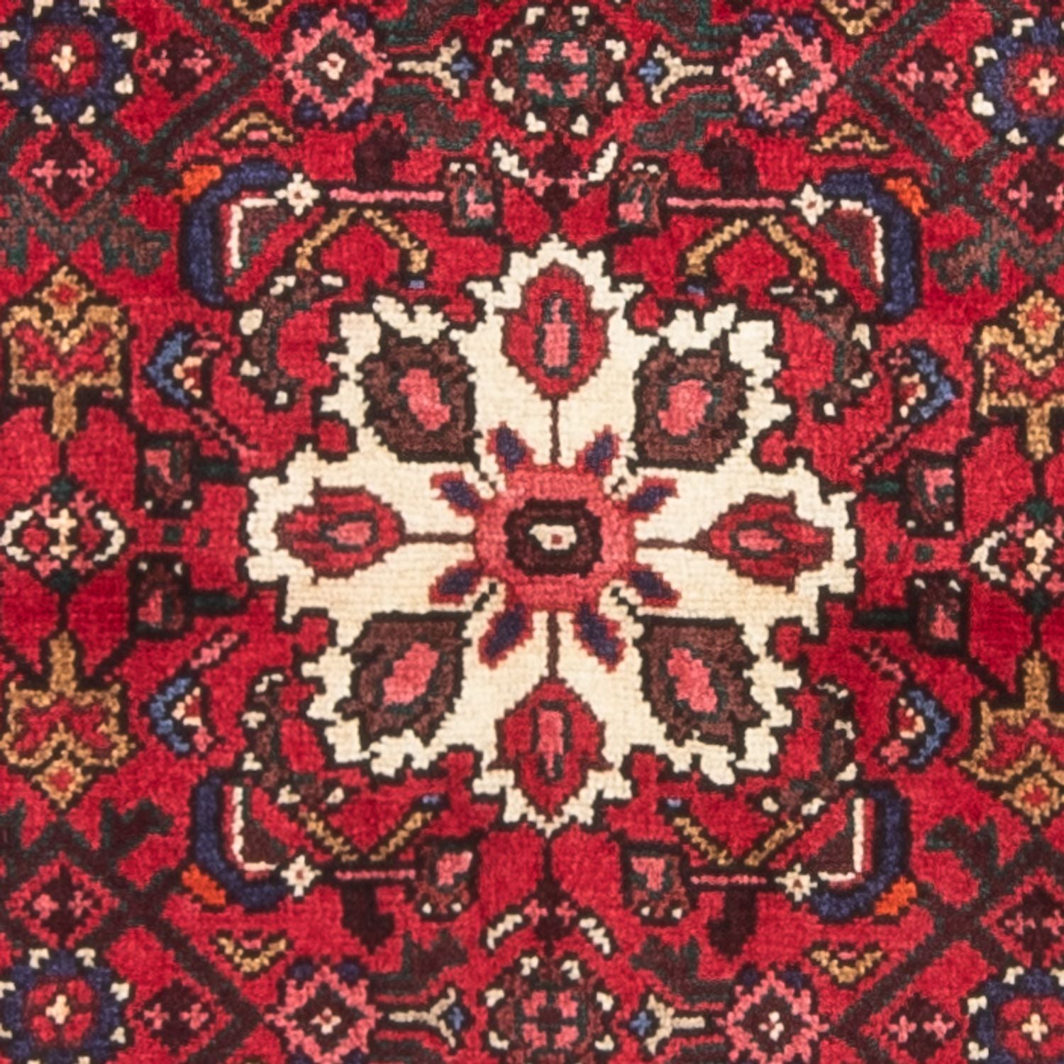 Persisk tæppe - Nomadisk - 128 x 82 cm - mørkerød