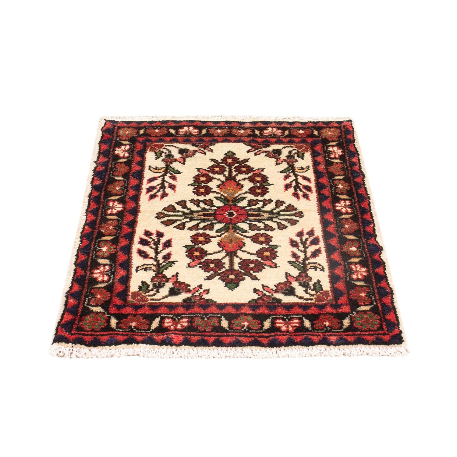Persisk tæppe - Nomadisk - 68 x 52 cm - creme