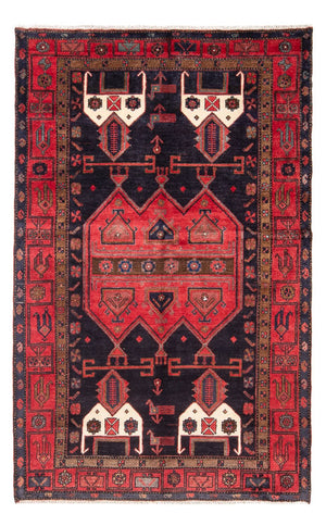 Persisk tæppe - Nomadisk - 225 x 144 cm - mørkeblå