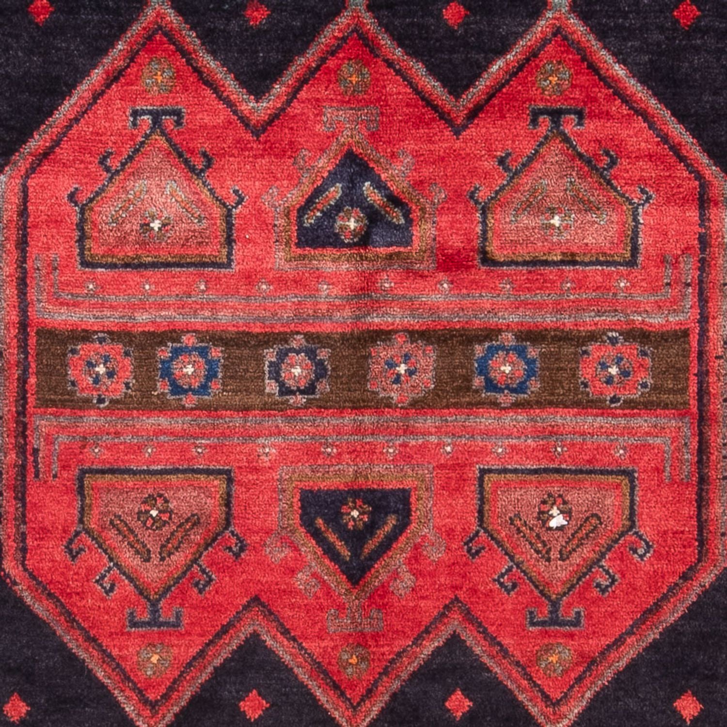 Persisk tæppe - Nomadisk - 225 x 144 cm - mørkeblå