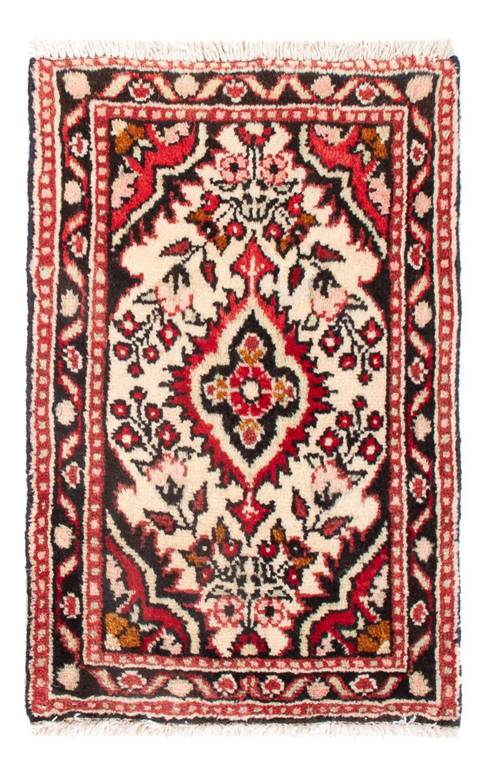 Persisk tæppe - Nomadisk - 66 x 44 cm - creme