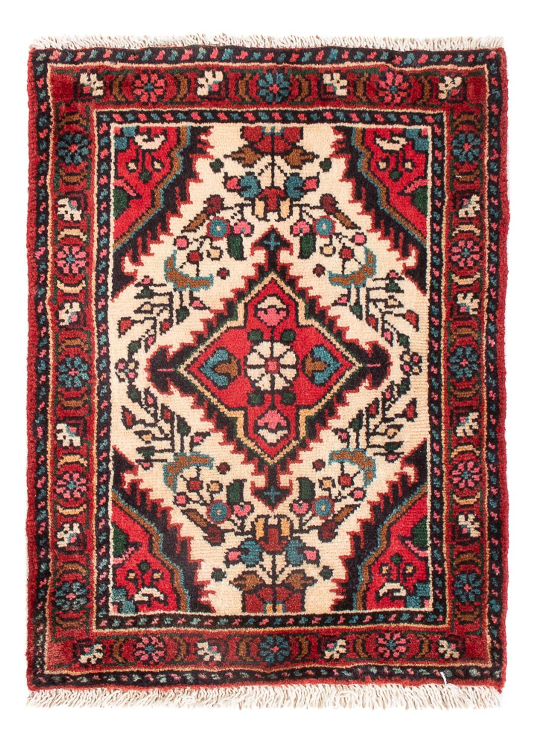 Persisk tæppe - Nomadisk - 62 x 47 cm - creme