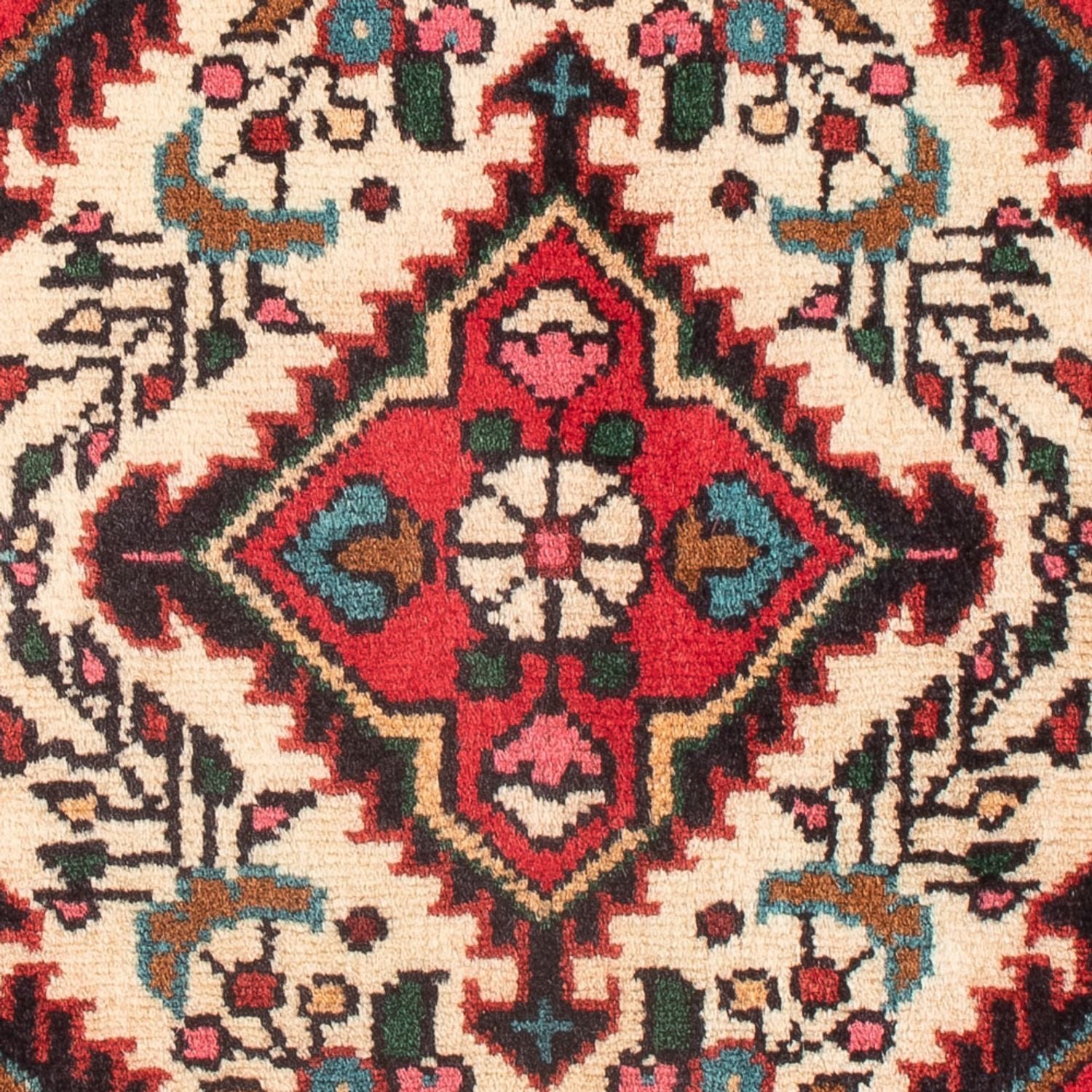 Persisk tæppe - Nomadisk - 62 x 47 cm - creme