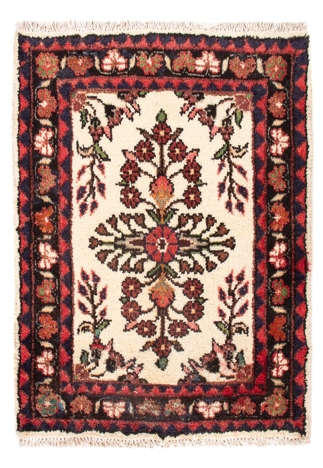 Persisk tæppe - Nomadisk - 70 x 53 cm - creme