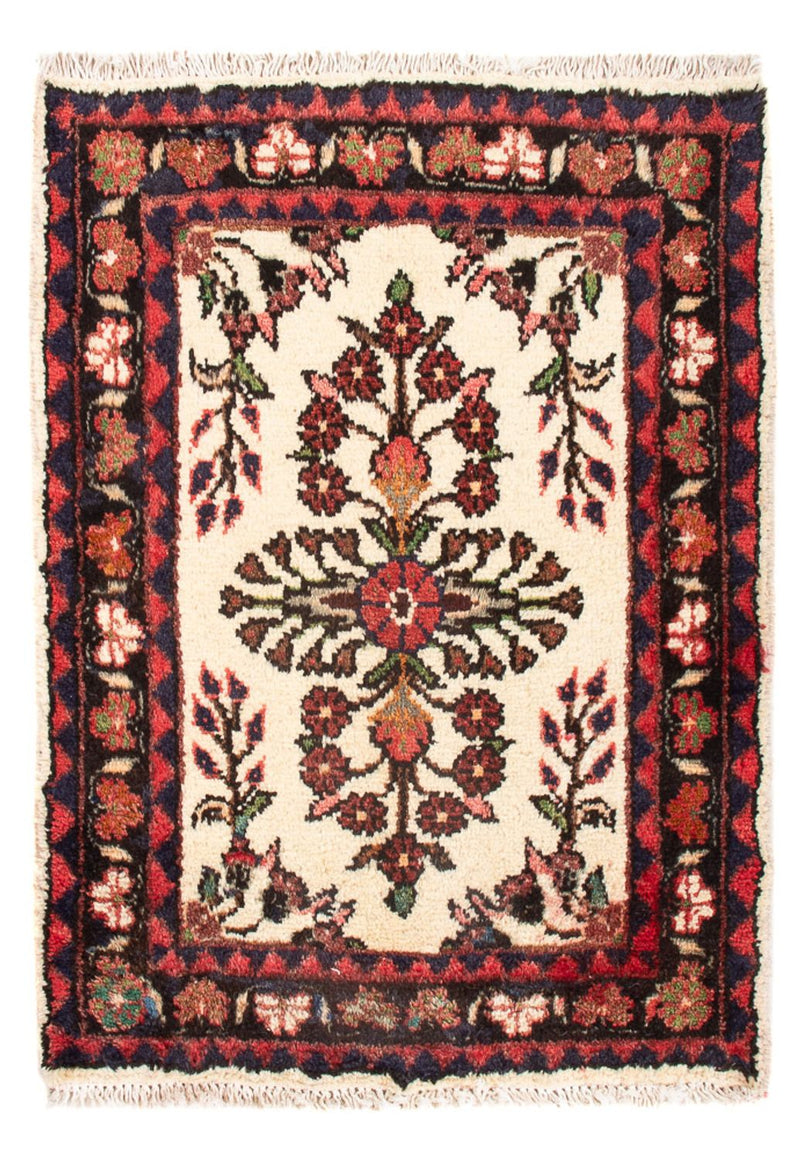 Persisk tæppe - Nomadisk - 70 x 53 cm - creme