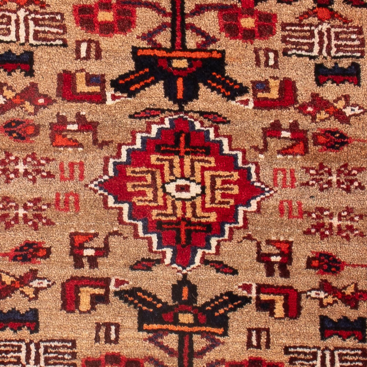 Persisk tæppe - Nomadisk - 66 x 50 cm - brun