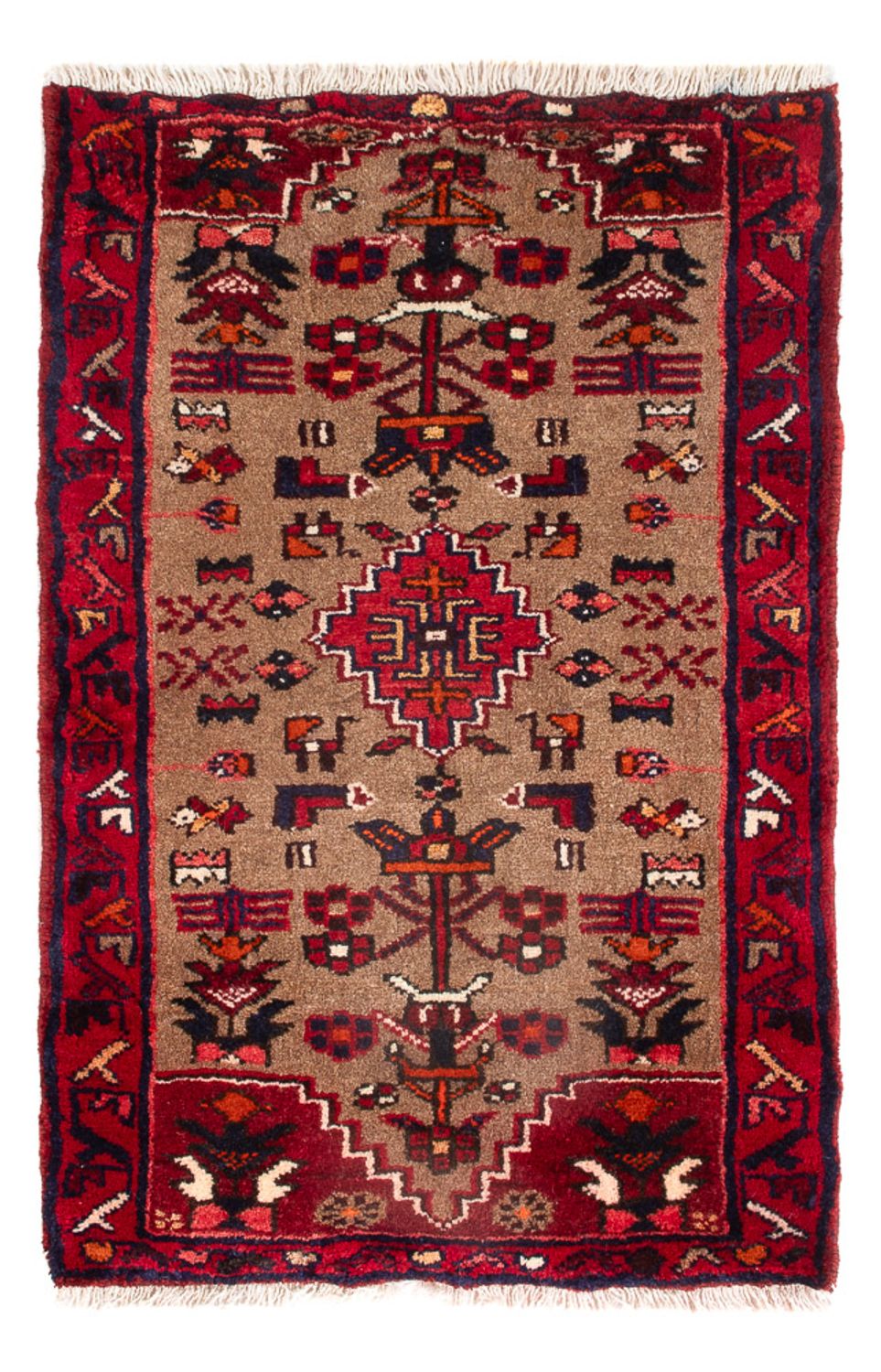 Persisk tæppe - Nomadisk - 72 x 47 cm - brun