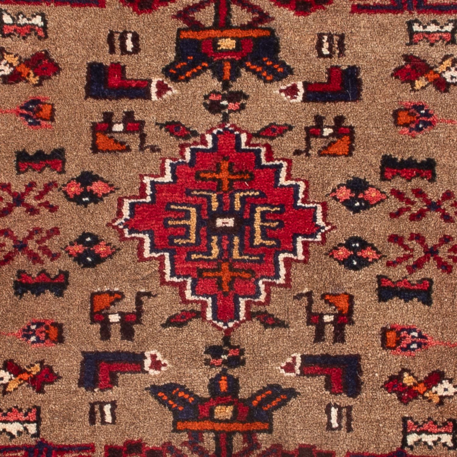 Persisk tæppe - Nomadisk - 72 x 47 cm - brun